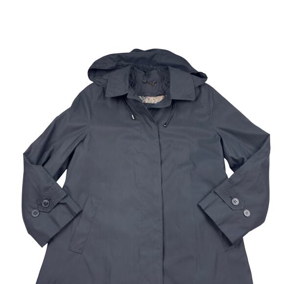 London Fog Black Classic Timeless Rain Lightweight Trench Coat Women's Size 6P - Picture 2 of 9